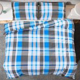 vidaXL Bettwäsche-Set Blau und Grau 155x220 cm Baumwolle