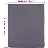 vidaXL - Hoeslakens - Antraciet - Katoen - Set van 2