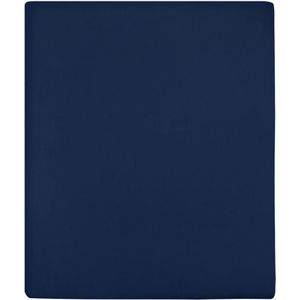 vidaXL - Hoeslakens - Jersey - Marineblauw - Katoen - 2 Stuks