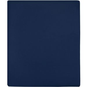 vidaXL - Hoeslaken - Jersey - Marineblauw - 100% Katoen