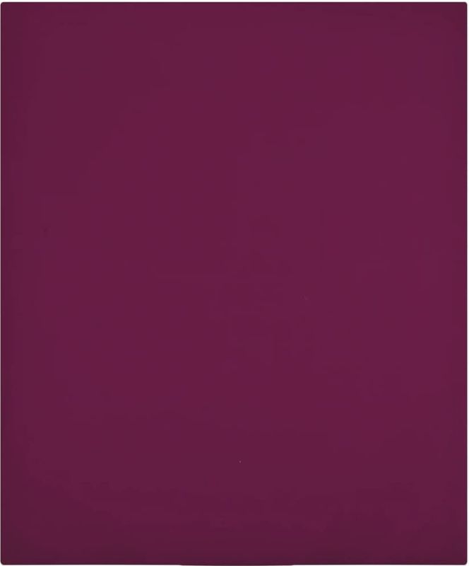 vidaXL Spannbettlaken Jersey Bordeauxrot 180x200 cm Baumwolle