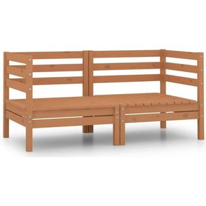 vidaXL Garten-Ecksofas 2 Stk. Honigbraun Massivholz Kiefer