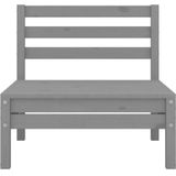 Garten-Mittelsofas 2 Stk. Grau Kiefer Massivholz Vidaxl