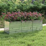 Garten-Hochbeet 240x80x77 cm Verzinkter Stahl Silbern Vidaxl
