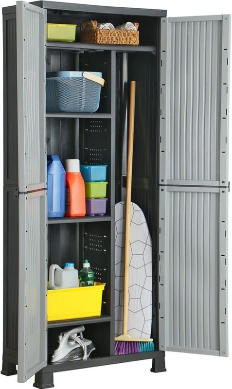 vidaXL - Opbergkast - 68x39x171,5 - cm - kunststof