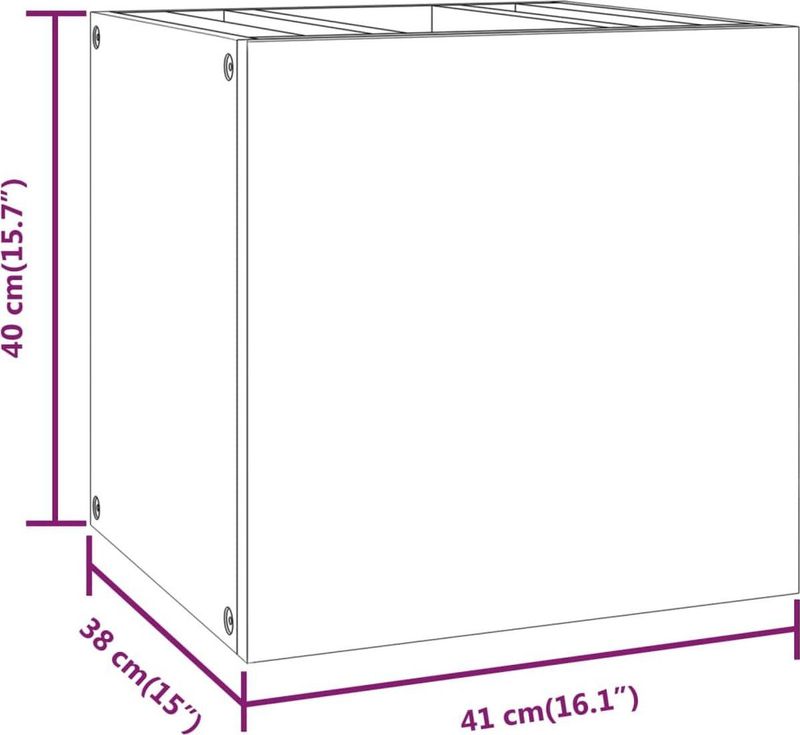 vidaXL Wand-Badschrank 41x38x40 cm Massivholz Teak