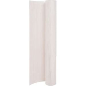 vidaXL Gartenzaun Gartenzaun Doppelseitig 90x400 cm Weiß, (1-St)
