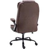 vidaXL Massagekantoorstoel - Donkerbruin - Kunstsuède - Ergonomisch Ontwerp