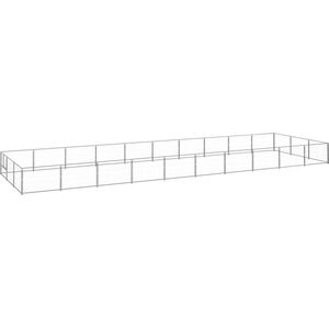 vidaXL Hundezwinger Silbern 30 m² Stahl