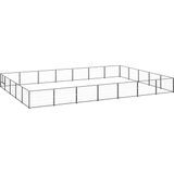 vidaXL Hundezwinger Schwarz 35 m² Stahl