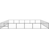 vidaXL Hundezwinger Schwarz 48 m² Stahl