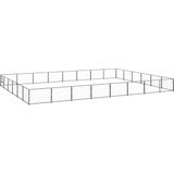 vidaXL Hundezwinger Schwarz 48 m² Stahl