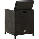 Vidaxl - Gartenstühle mit Kissen 4 Stk. Poly Rattan Schwarz