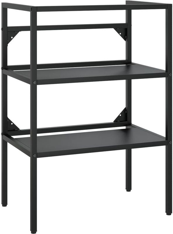 vidaXL Badezimmer Waschtischgestell Schwarz 59x38x83 cm Eisen