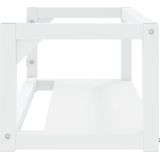 vidaXL Badezimmer Wand-Waschtischgestell Weiß 79x38x31 cm Eisen