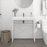 Vidaxl - Badezimmer Waschtischgestell Weiß 79x38x83 cm Eisen