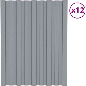 vidaXL-Dakpanelen-12-st-60x45-cm-gegalvaniseerd-staal-zilverkleurig