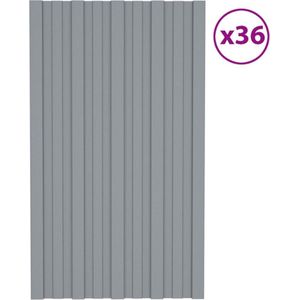 vidaXL-Dakpanelen-36-st-80x45-cm-gegalvaniseerd-staal-zilverkleurig