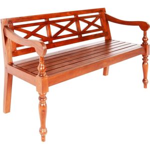 Vidaxl - Batavia-Bank Dunkelbraun 123 cm Massivholz Mahagoni