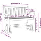 VidaXL Schommelbank 110 cm - Massief Acaciahout