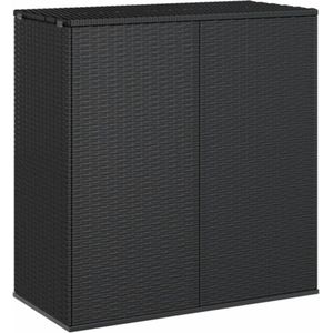 VidaXL Tuinbox 100x49x103,5 cm Polyetheen Rattan Zwart