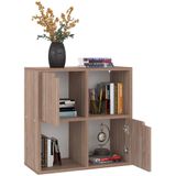 vidaXL-Boekenkast-60x27,5x59,5-cm-spaanplaat-grijs-sonoma-eiken