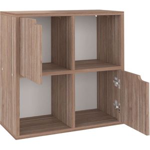 vidaXL-Boekenkast-60x27,5x59,5-cm-spaanplaat-grijs-sonoma-eiken