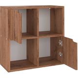 VidaXL Boekenkast 60x27,5x59,5 cm - Spaanplaat - Bruin Eiken