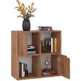 VidaXL Boekenkast 60x27,5x59,5 cm - Spaanplaat - Bruin Eiken