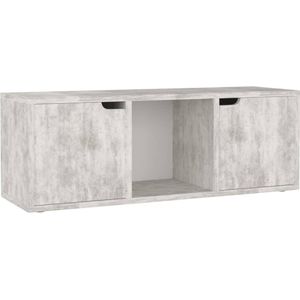 VidaXL TV-meubel 88,5x27,5x30,5 cm Spaanplaat Betongrijs