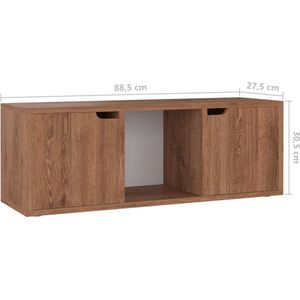 vidaXL-Tv-meubel-88,5x27,5x30,5-cm-spaanplaat-bruin-eiken