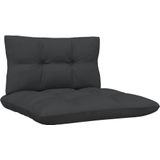 Garten-Mittelsofa mit Anthrazit Kissen Grau Massivholz Kiefer Vidaxl