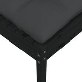 Gartenhocker mit Anthrazit Kissen Schwarz Massivholz Kiefer Vidaxl