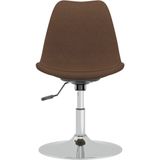 VidaXL Draaibare Eetkamerstoelen 4 st. Stof Bruin