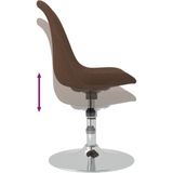 VidaXL Draaibare Eetkamerstoelen 4 st. Stof Bruin