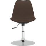 VidaXL Draaibare Eetkamerstoelen 4 st. Stof Donkerbruin