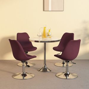 Esszimmerstühle 4 Stk. Drehbar Lila Stoff Vidaxl