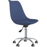 vidaXL-Eetkamerstoelen-2-st-draaibaar-stof-blauw