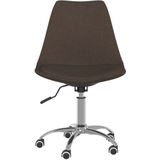 VidaXL Draaibare Eetkamerstoelen 2 st. Stof Donkerbruin