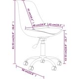 vidaXL Eetkamerstoelen 2 st draaibaar stof paars