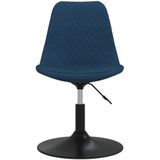 VidaXL Eetkamerstoelen Draaibaar 4 st. Fluweel Blauw