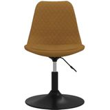 VidaXL Draaibare Eetkamerstoelen 2 st. Fluweel Bruin