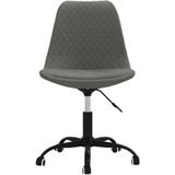 VidaXL Draaibare Eetkamerstoelen 2 st. Stof Donkergrijs