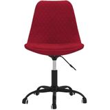 VidaXL Draaibare Eetkamerstoelen 2 st. Stof Wijnrood