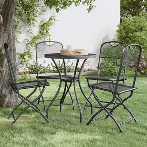 Vidaxl - Klappbare Gartenstühle 4 Stk. Streckgitter Anthrazit