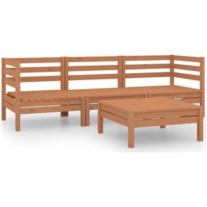 vidaXL 4-tlg. Garten-Lounge-Set Honigbraun Massivholz Kiefer