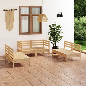 6-tlg. Garten-Lounge-Set Massivholz Kiefer Vidaxl