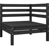 Vidaxl - 8-tlg. Garten-Lounge-Set Schwarz Massivholz Kiefer