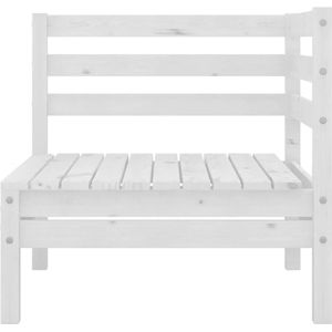 vidaXL 3-tlg. Garten-Lounge-Set Weiß Massivholz Kiefer