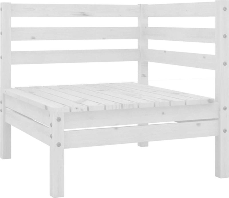 5-tlg. Garten-Lounge-Set Massivholz Kiefer Weiß Vidaxl
